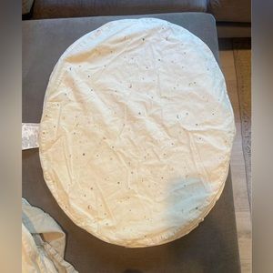 Stokke x Pehr mini sheet bundle/ mattress protector/ grey crib skirt